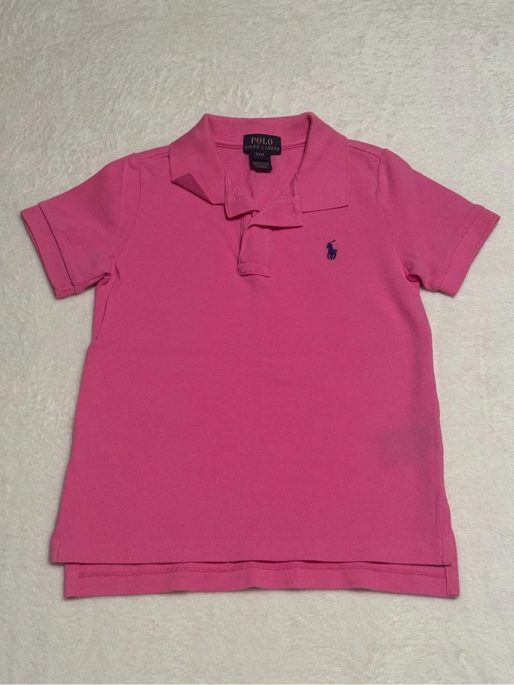 Ralph Lauren Hot Pink Polo Shirt with Navy Pony